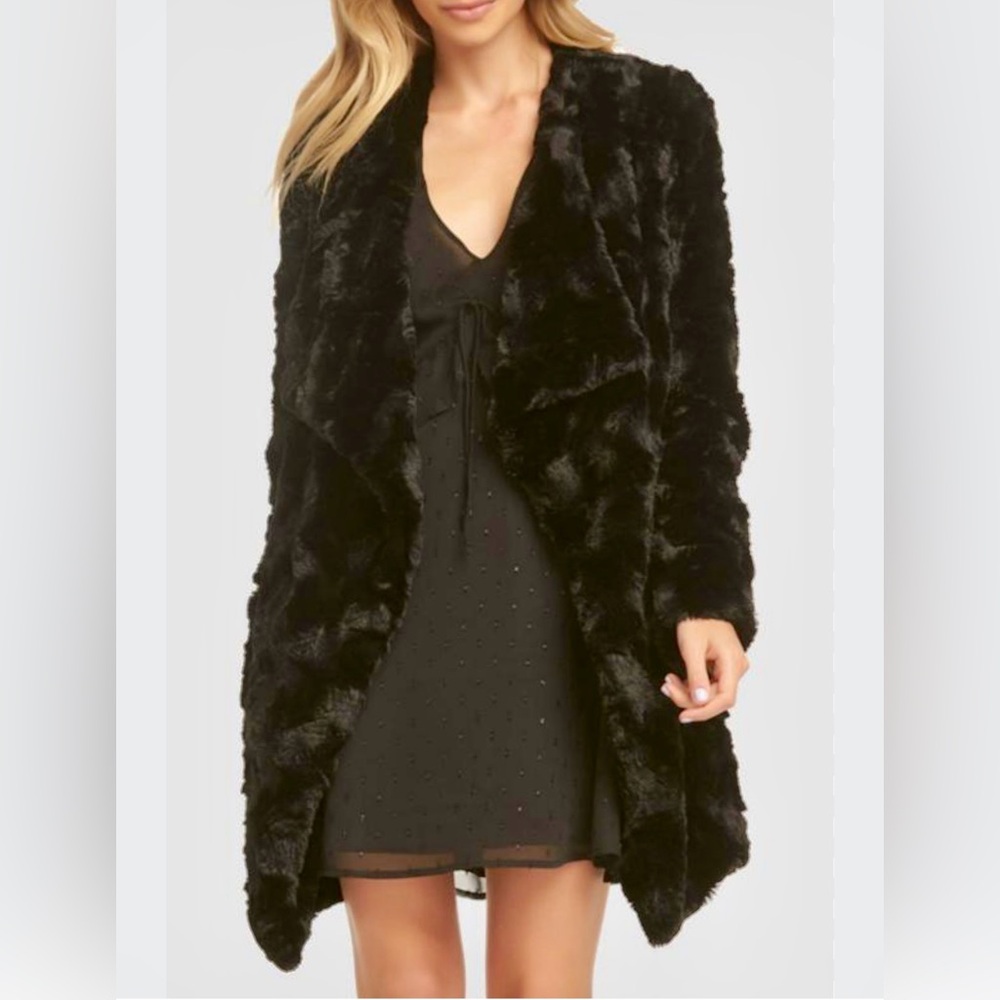 Tart Collections Olives Green Faux Fur Arabella Coat Size S